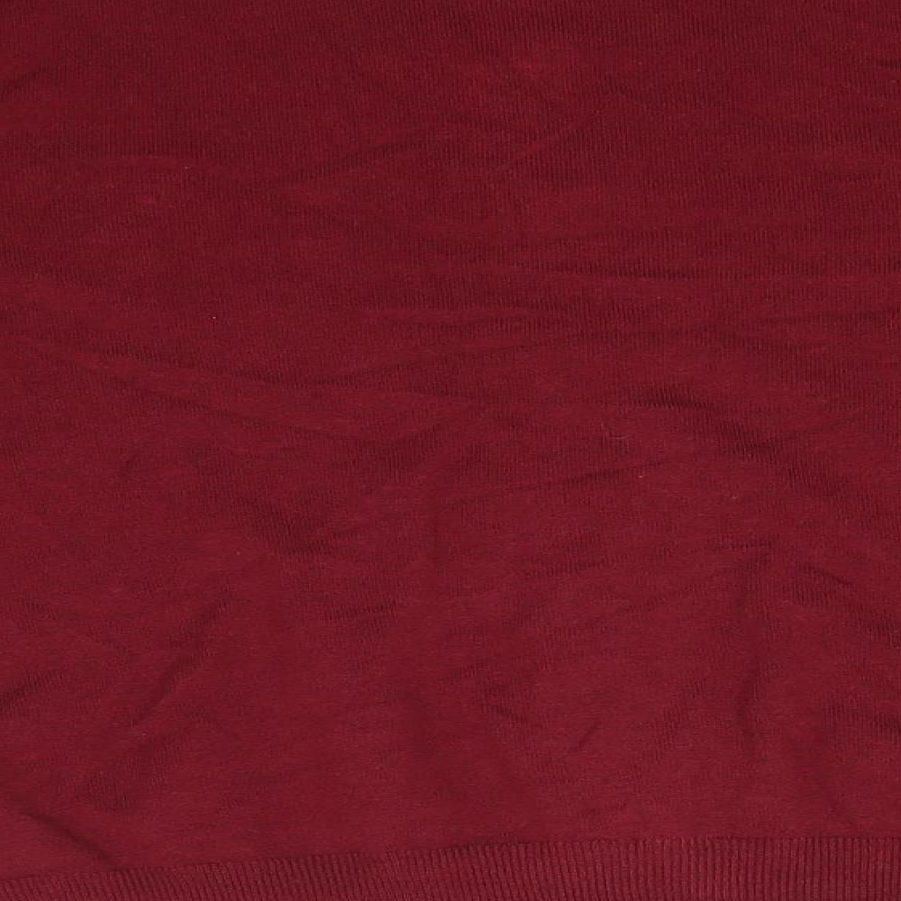 Marks and Spencer Womens Red Round Neck  Viscose Cardigan Jumper Size 14