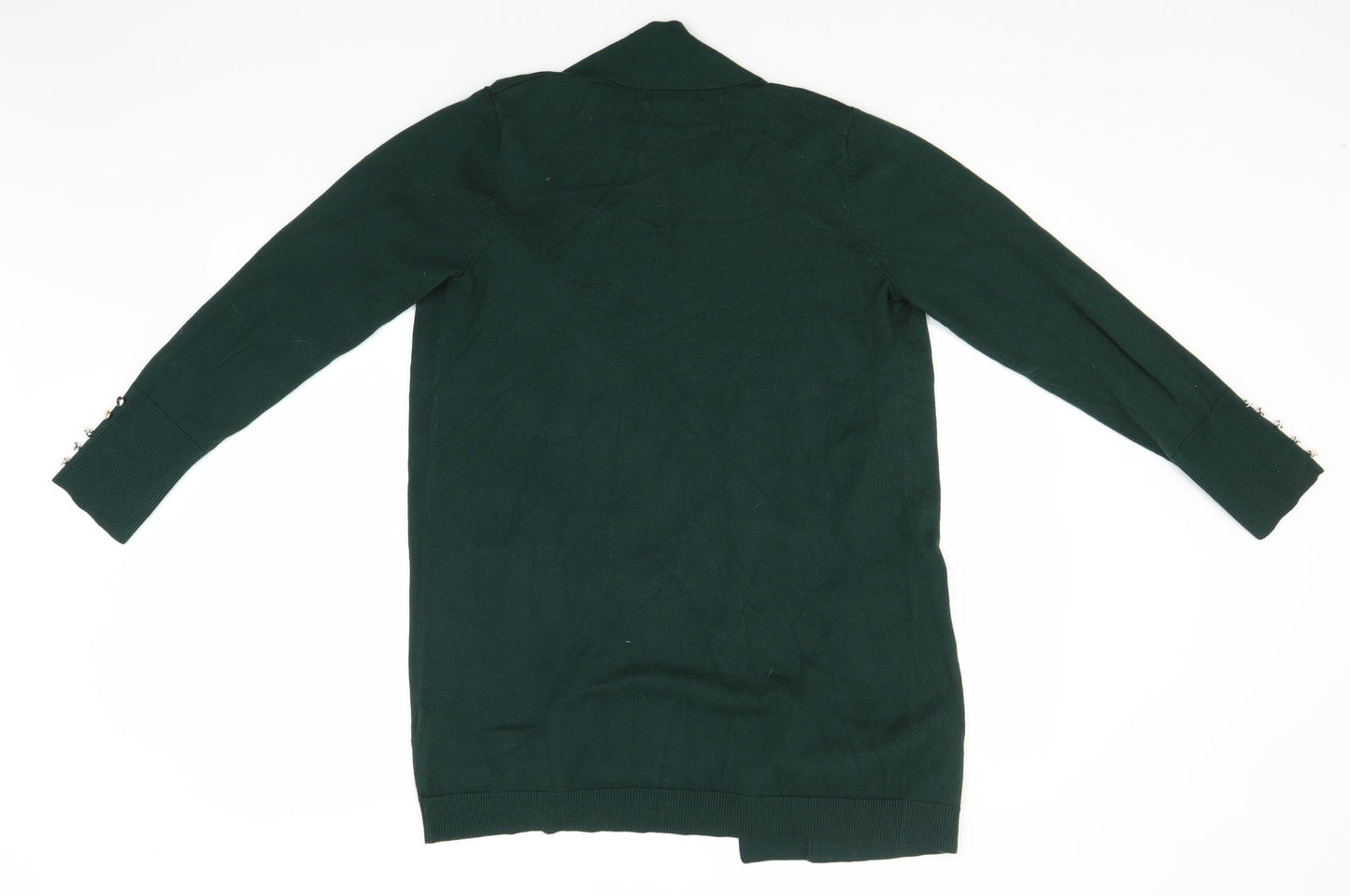 Primark Womens Green Round Neck  Viscose Cardigan Jumper Size 12