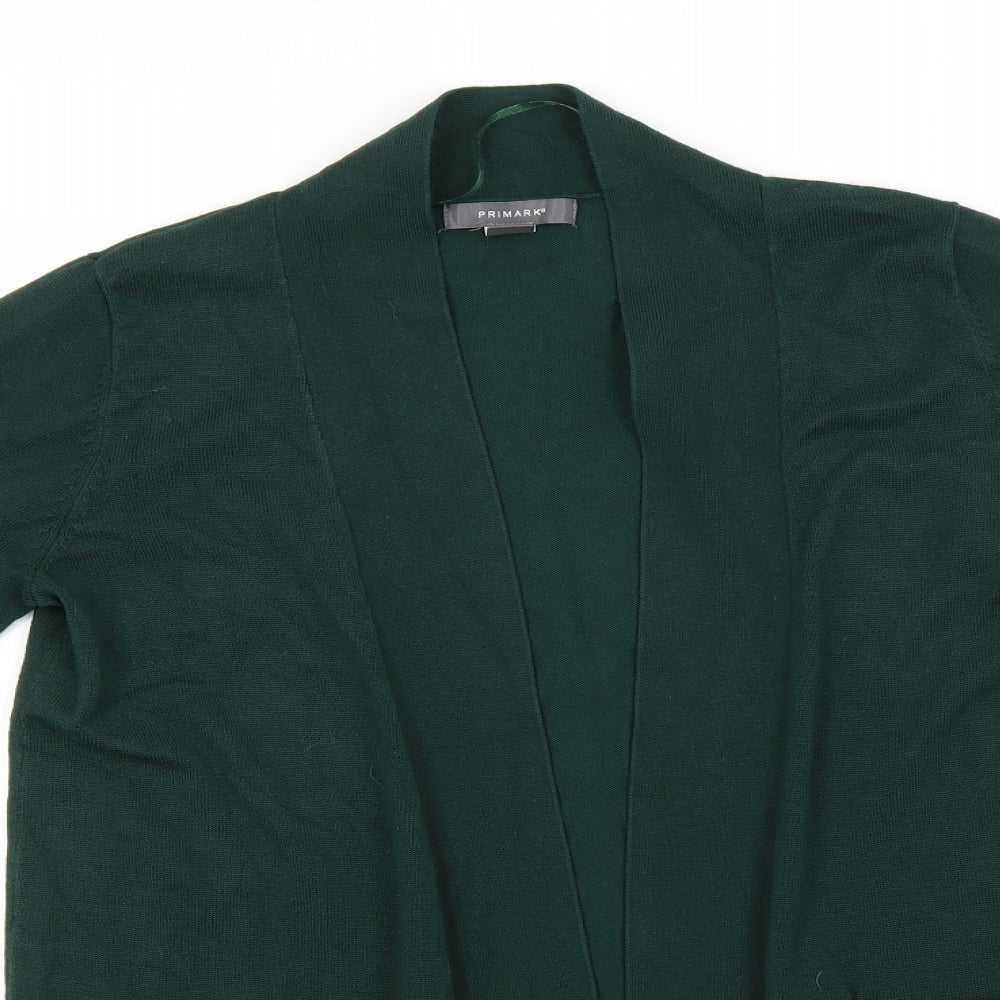 Primark Womens Green Round Neck  Viscose Cardigan Jumper Size 12