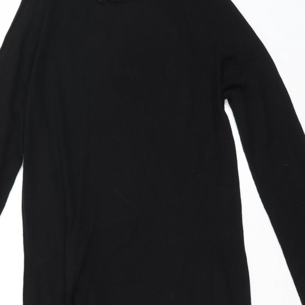 Marks and Spencer Womens Black  Wool T-Shirt Dress  Size 10  Round Neck