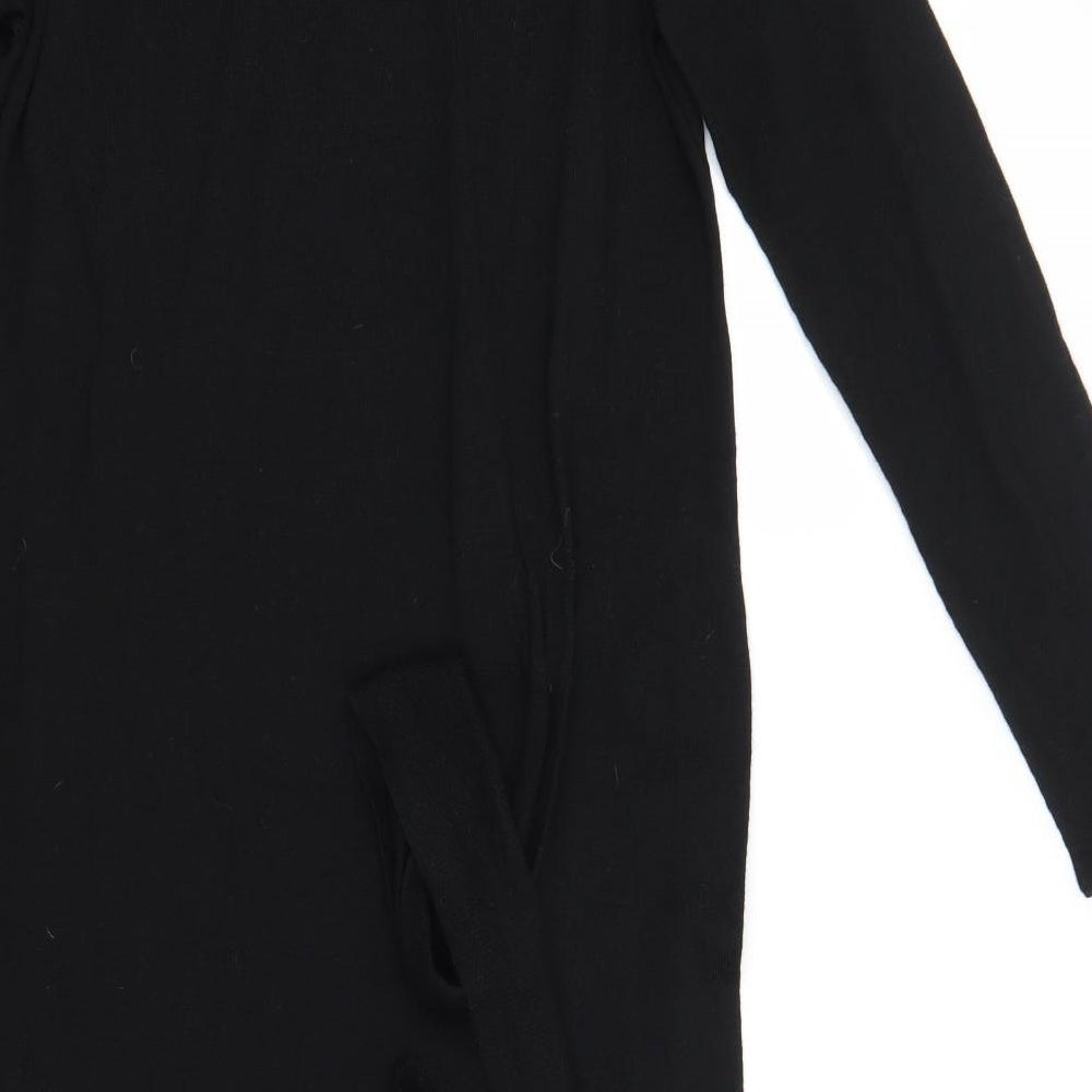 Marks and Spencer Womens Black  Wool T-Shirt Dress  Size 10  Round Neck