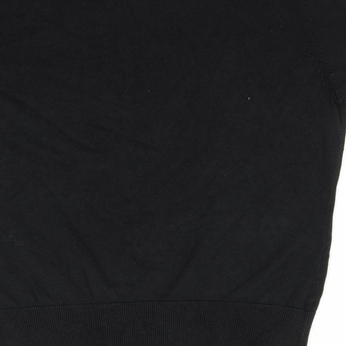 Nightingales Girls Black  Viscose Basic T-Shirt Size 14 Years Round Neck