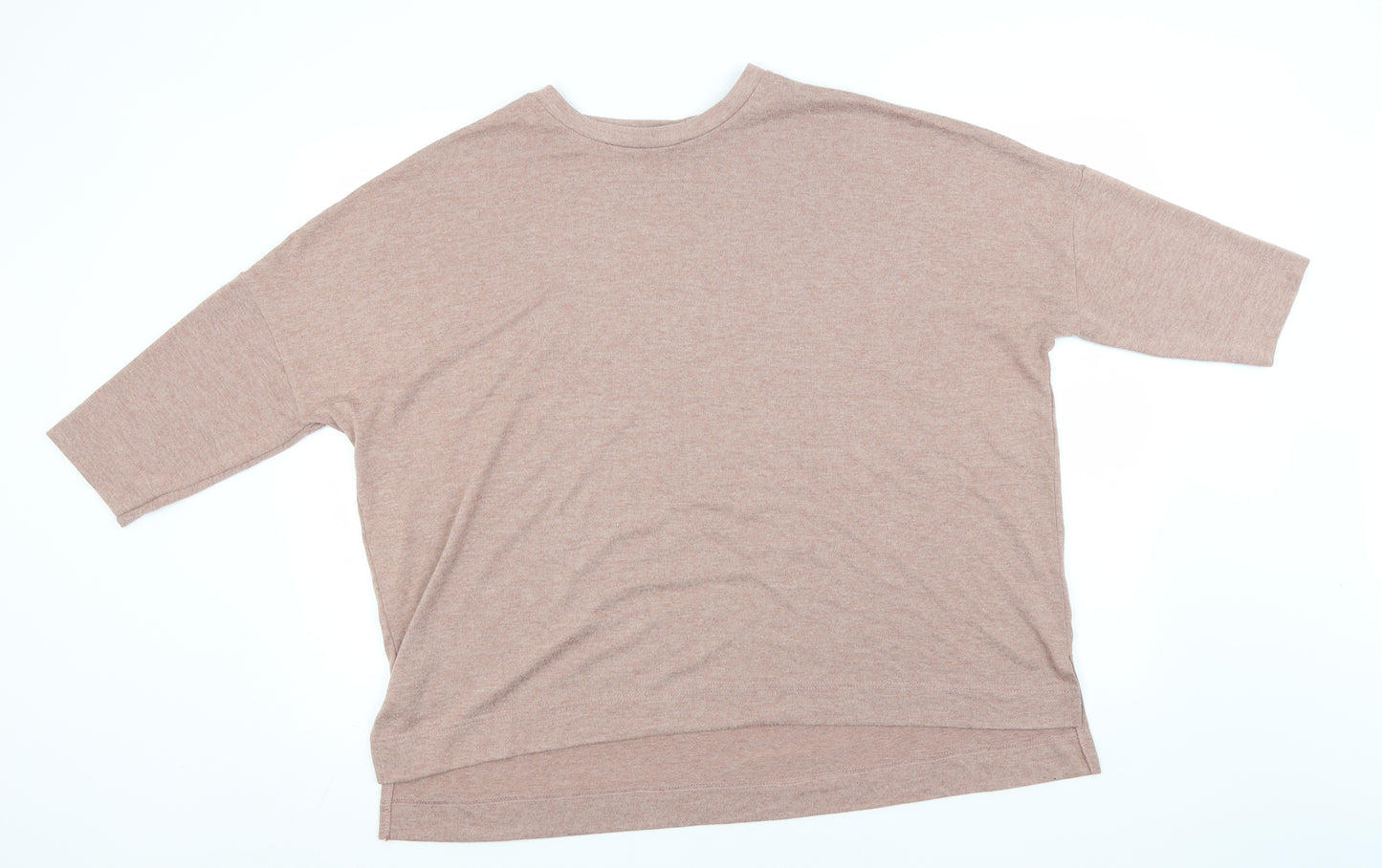 Primark Womens Beige Round Neck  Polyester Pullover Jumper Size 14