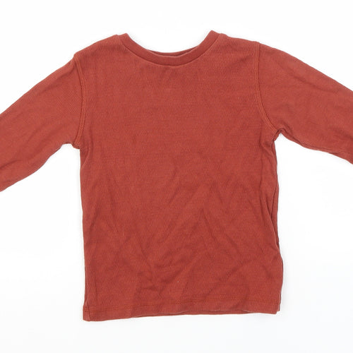 NEXT Boys Brown Round Neck  Cotton Pullover Jumper Size 3 Years