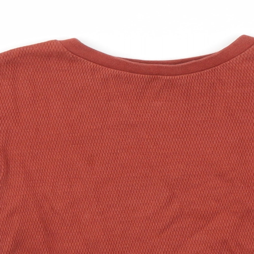 NEXT Boys Brown Round Neck  Cotton Pullover Jumper Size 3 Years