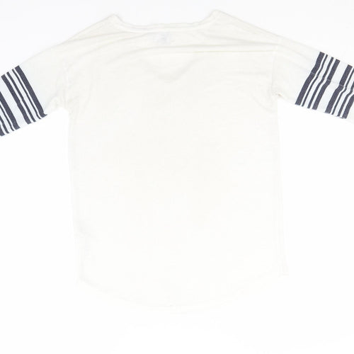ASOS Womens White V-Neck  Polyester Pullover Jumper Size 10