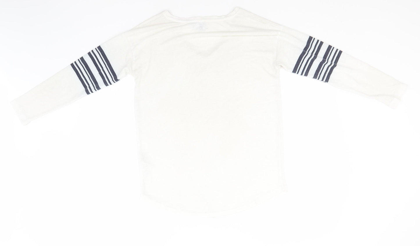 ASOS Womens White V-Neck  Polyester Pullover Jumper Size 10