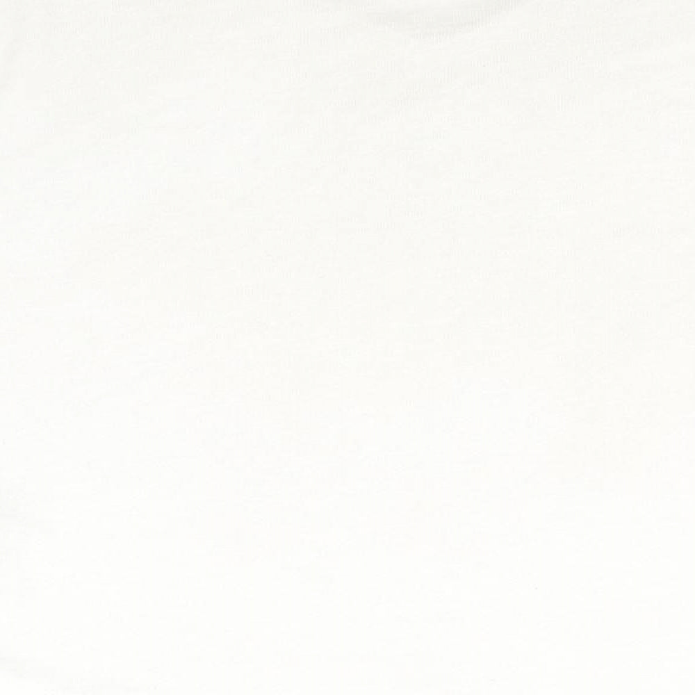 ASOS Womens White V-Neck  Polyester Pullover Jumper Size 10