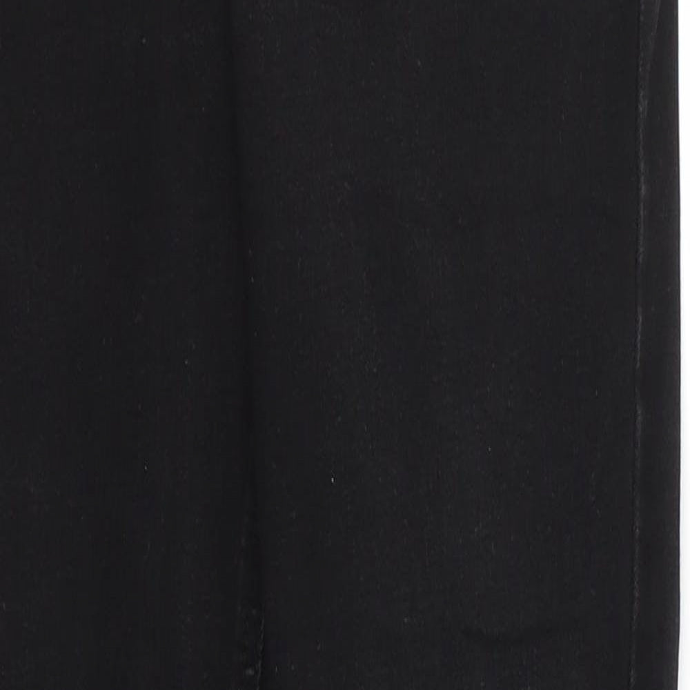 Matalan Womens Black  Cotton Straight Jeans Size 12 L28 in Regular