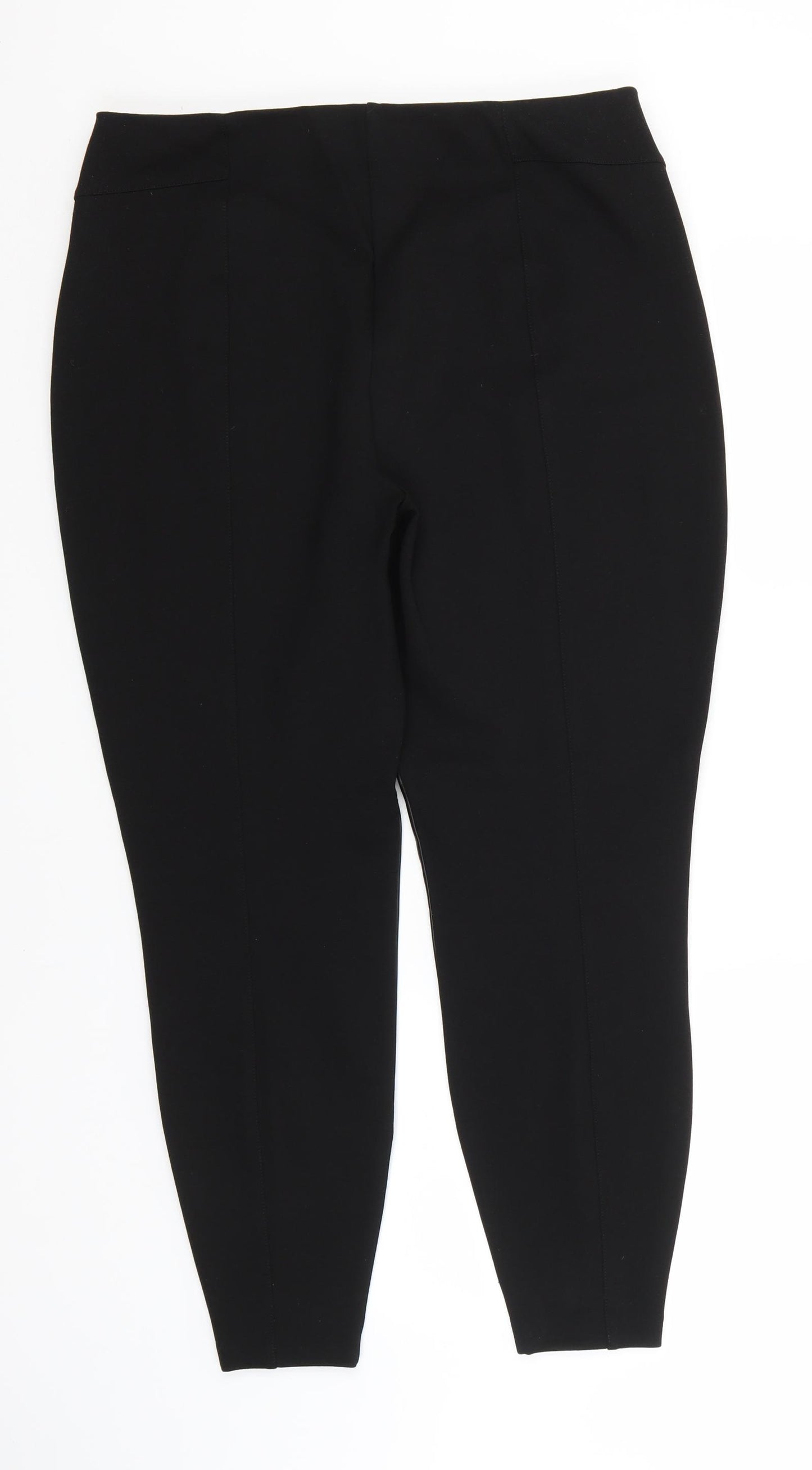 River Island Womens Black  Viscose Jogger Trousers Size 18 L27 in Regular