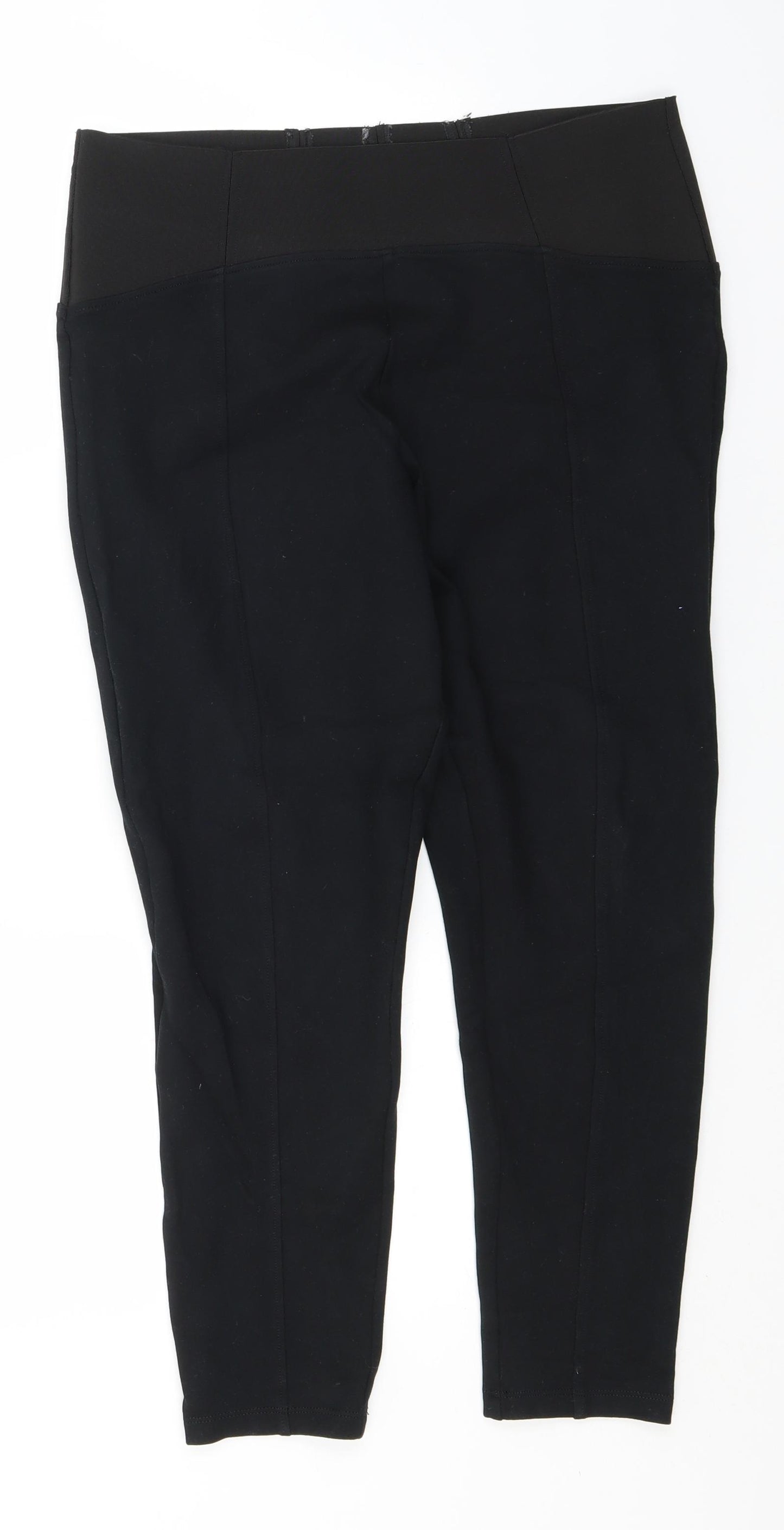 Marks and Spencer Womens Black  Viscose Jogger Trousers Size 16 L25 in Regular