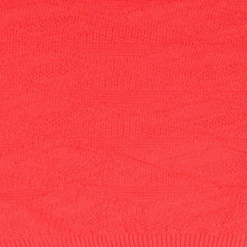 Warehouse Womens Red Round Neck Argyle/Diamond Cotton Pullover Jumper Size 12