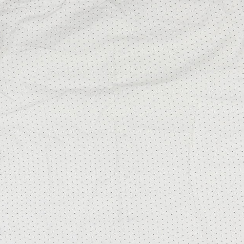 Cedar Wood State Mens White Polka Dot   Button-Up Size 14.5 Collared