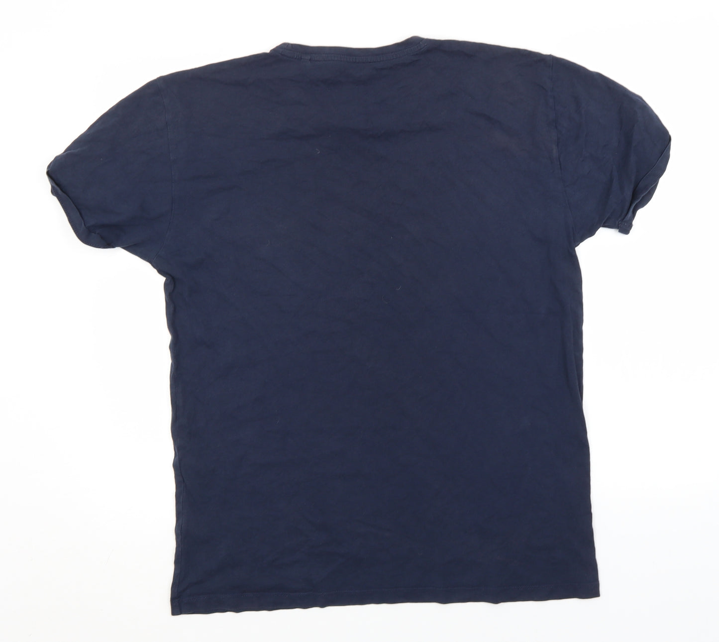 NEXT Mens Blue  Cotton  T-Shirt Size L Round Neck