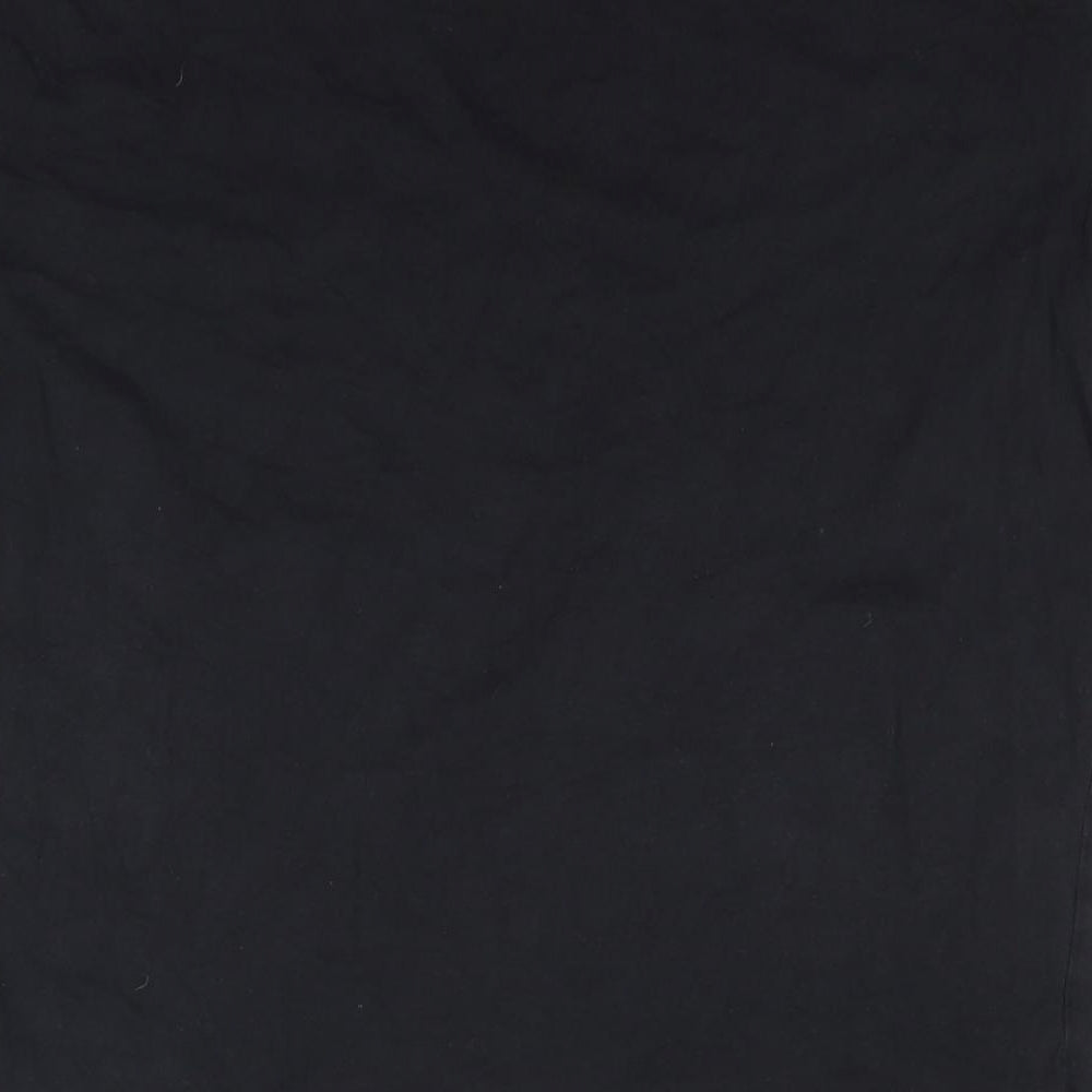 NEXT Mens Black  Cotton  T-Shirt Size L Roll Neck