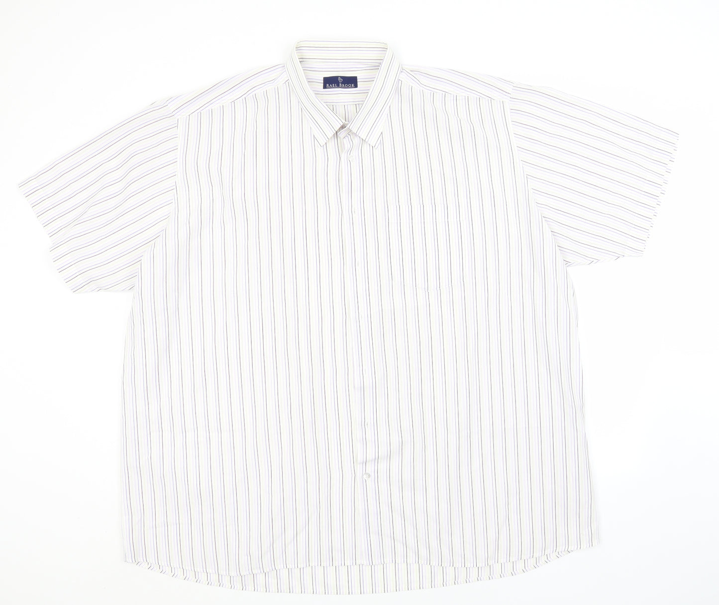 Rael Brook Mens Blue Striped   Button-Up Size 3XL Collared