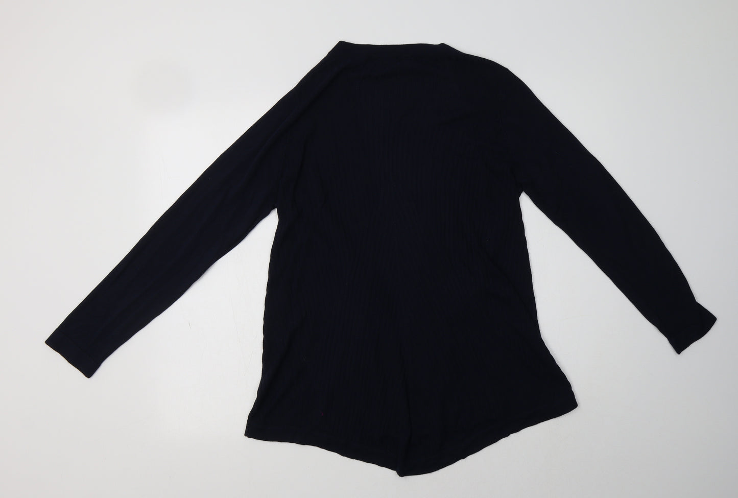 Bonmarché Womens Blue V-Neck  Viscose Cardigan Jumper Size 14