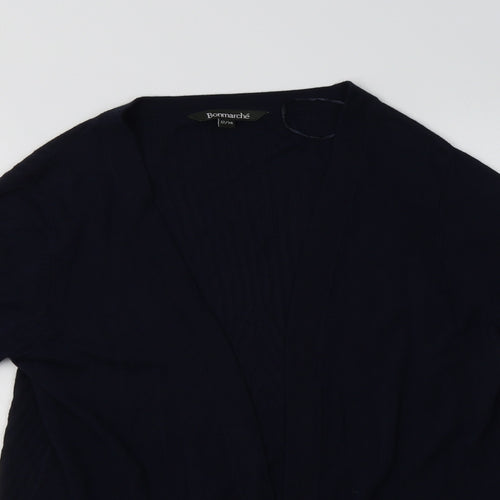 Bonmarché Womens Blue V-Neck  Viscose Cardigan Jumper Size 14