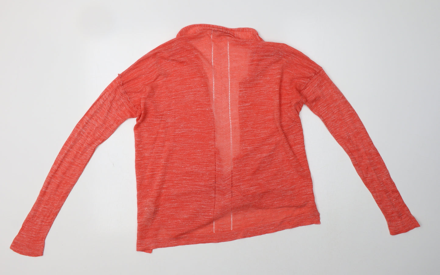 NEXT Womens Orange V-Neck  Acrylic Cardigan Jumper Size 10