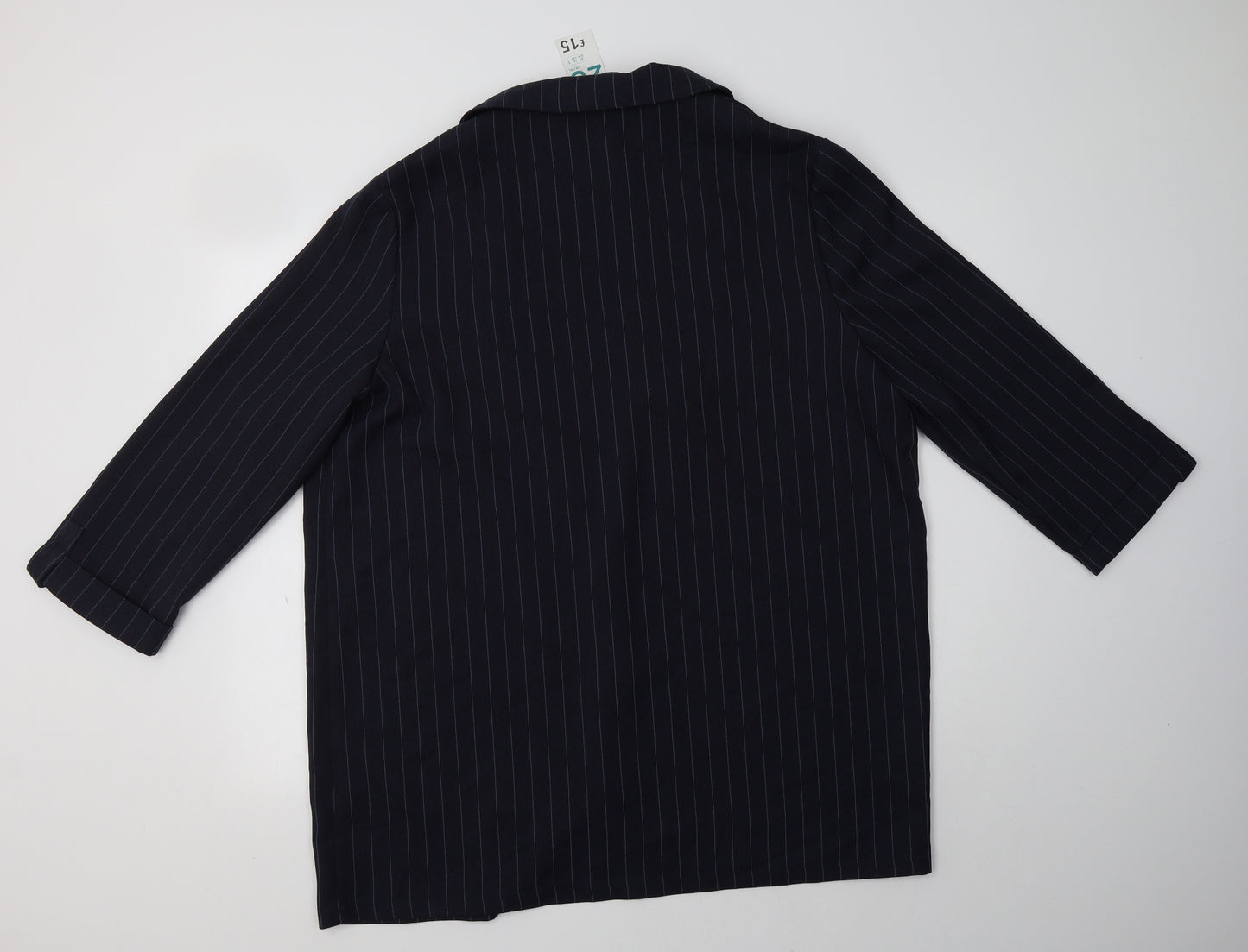Primark Womens Blue Striped  Jacket Blazer Size 20