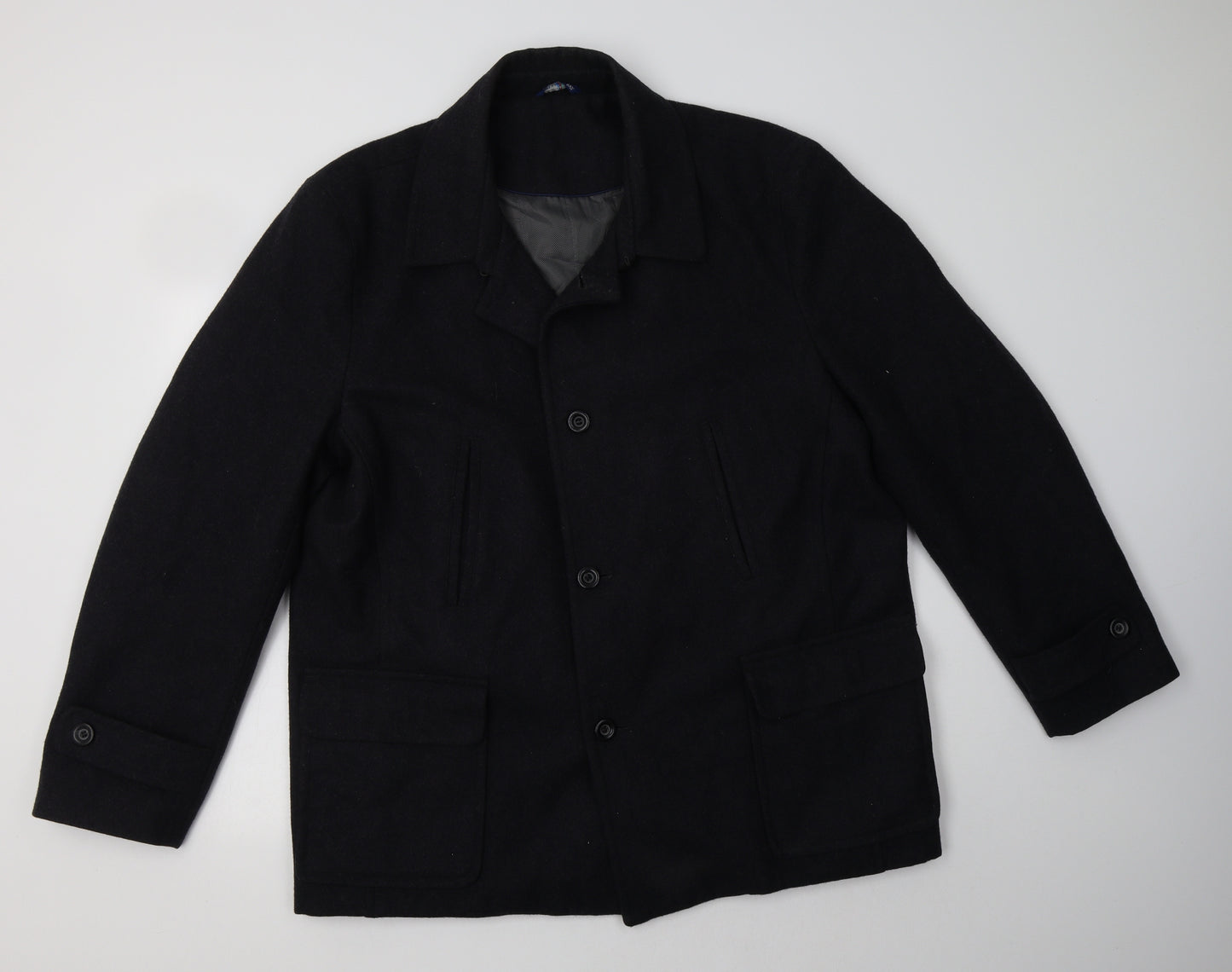 BHS Mens Grey   Overcoat Coat Size XL