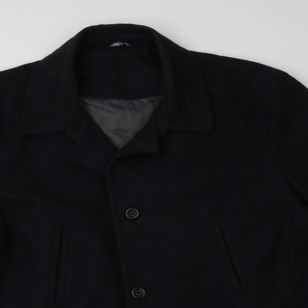 BHS Mens Grey   Overcoat Coat Size XL
