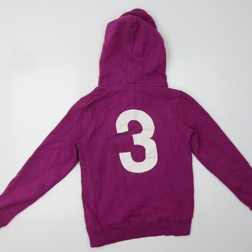 Jack Wills Womens Purple  Cotton Pullover Hoodie Size 10