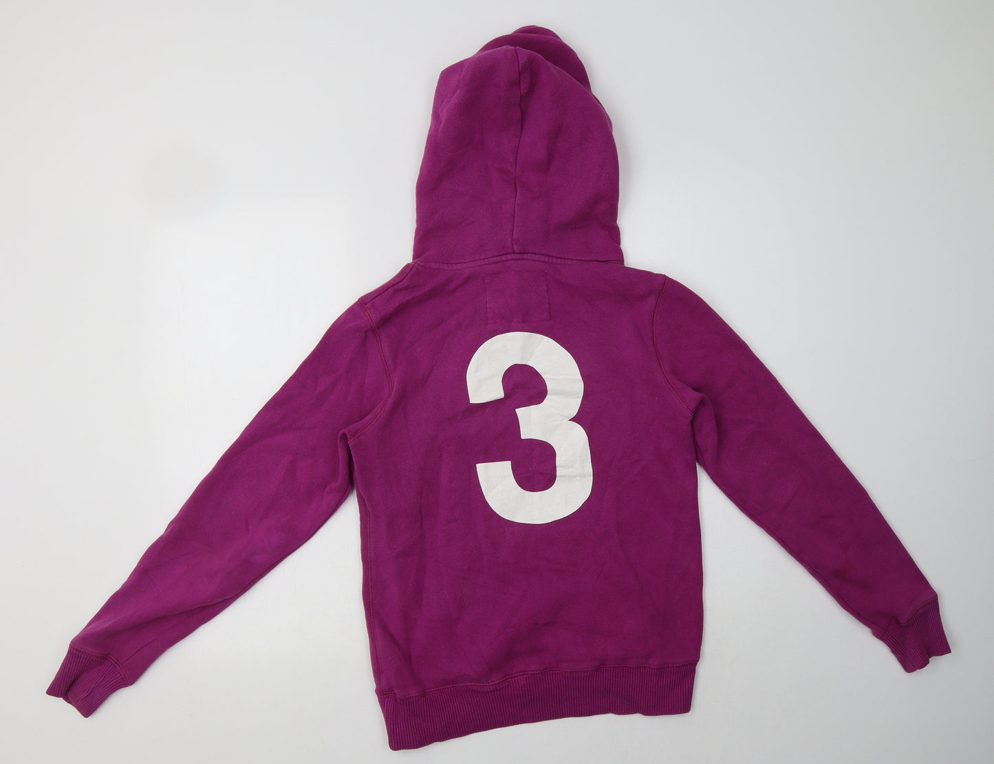 Jack Wills Womens Purple  Cotton Pullover Hoodie Size 10