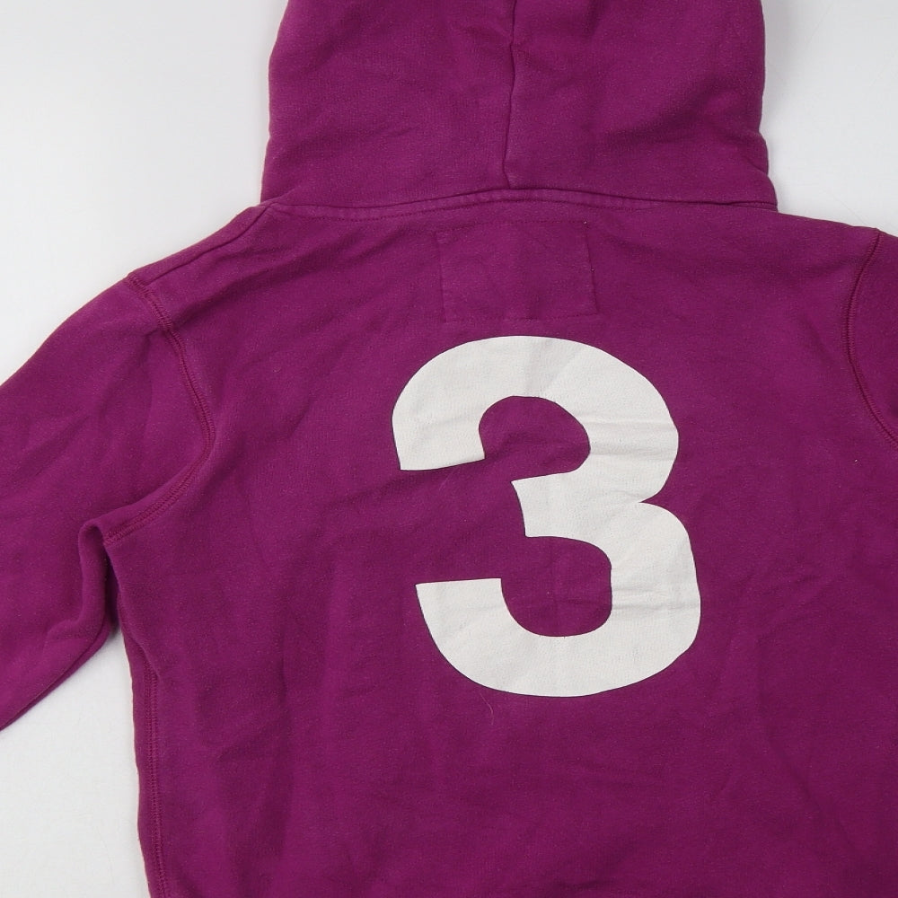 Jack Wills Womens Purple  Cotton Pullover Hoodie Size 10