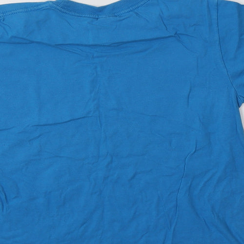 Gildan Girls Blue  Cotton Basic Polo Size 12-13 Years Crew Neck  - Big Sister