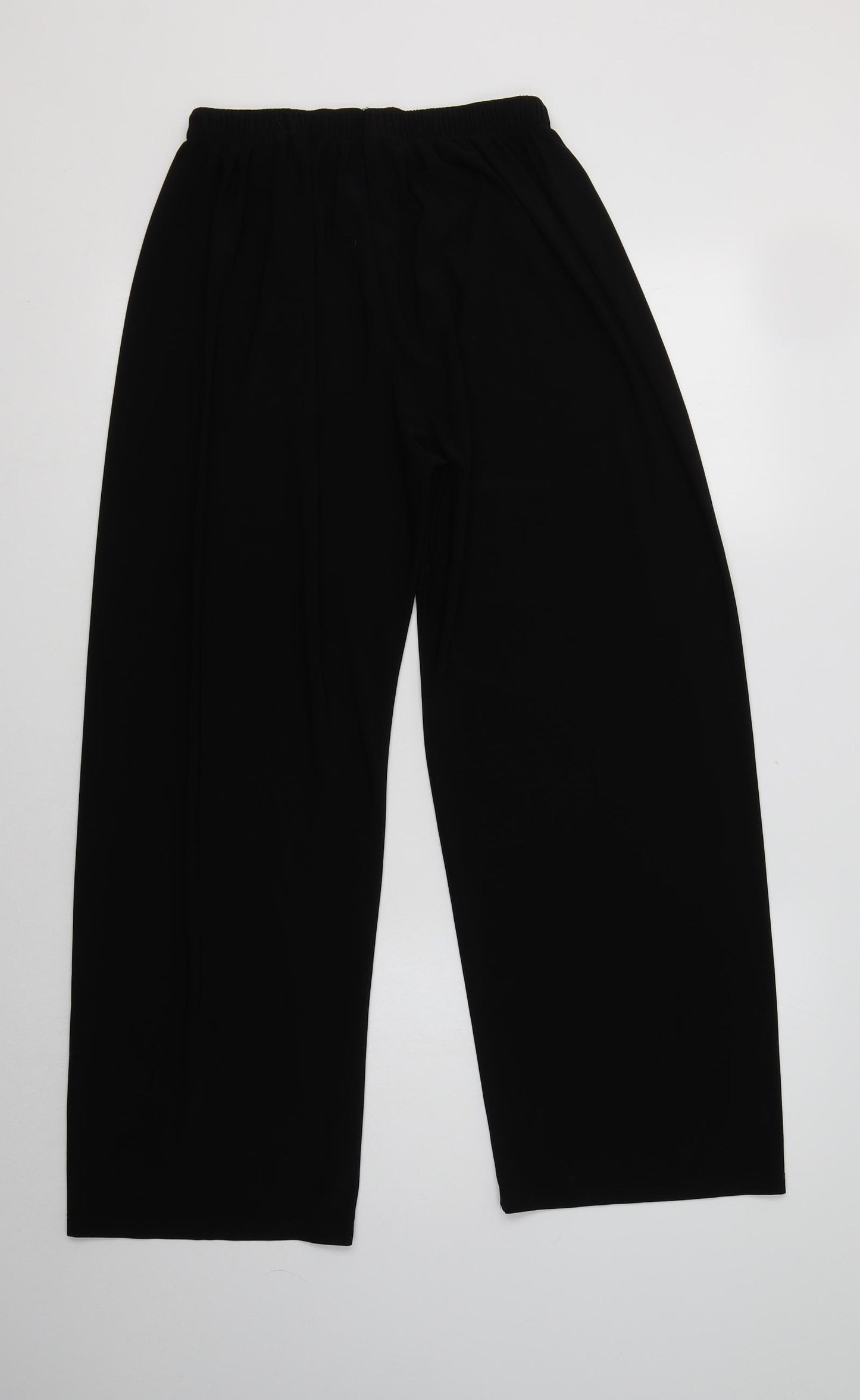 Preworn Womens Black  Polyester Trousers  Size L L29 in Regular