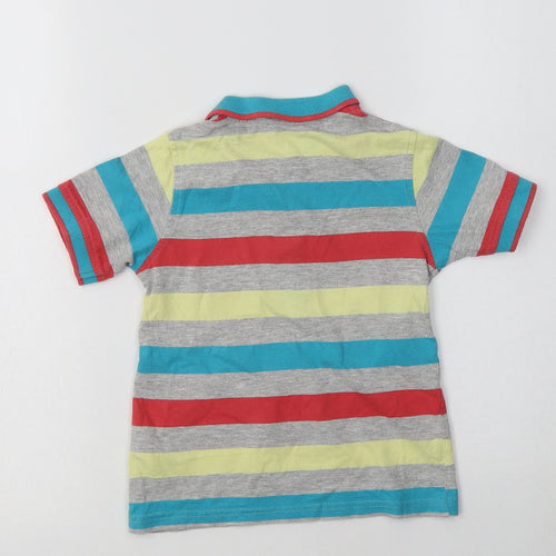 George Boys Multicoloured Striped Cotton Basic Polo Size 2-3 Years Collared