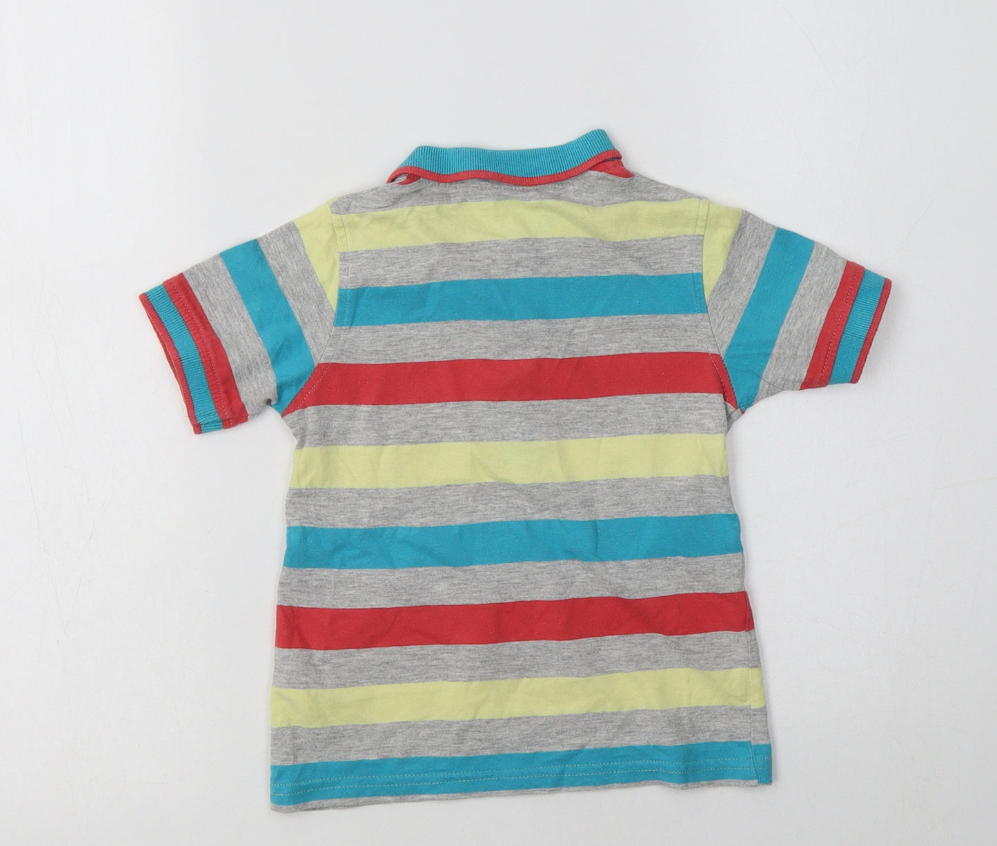 George Boys Multicoloured Striped Cotton Basic Polo Size 2-3 Years Collared