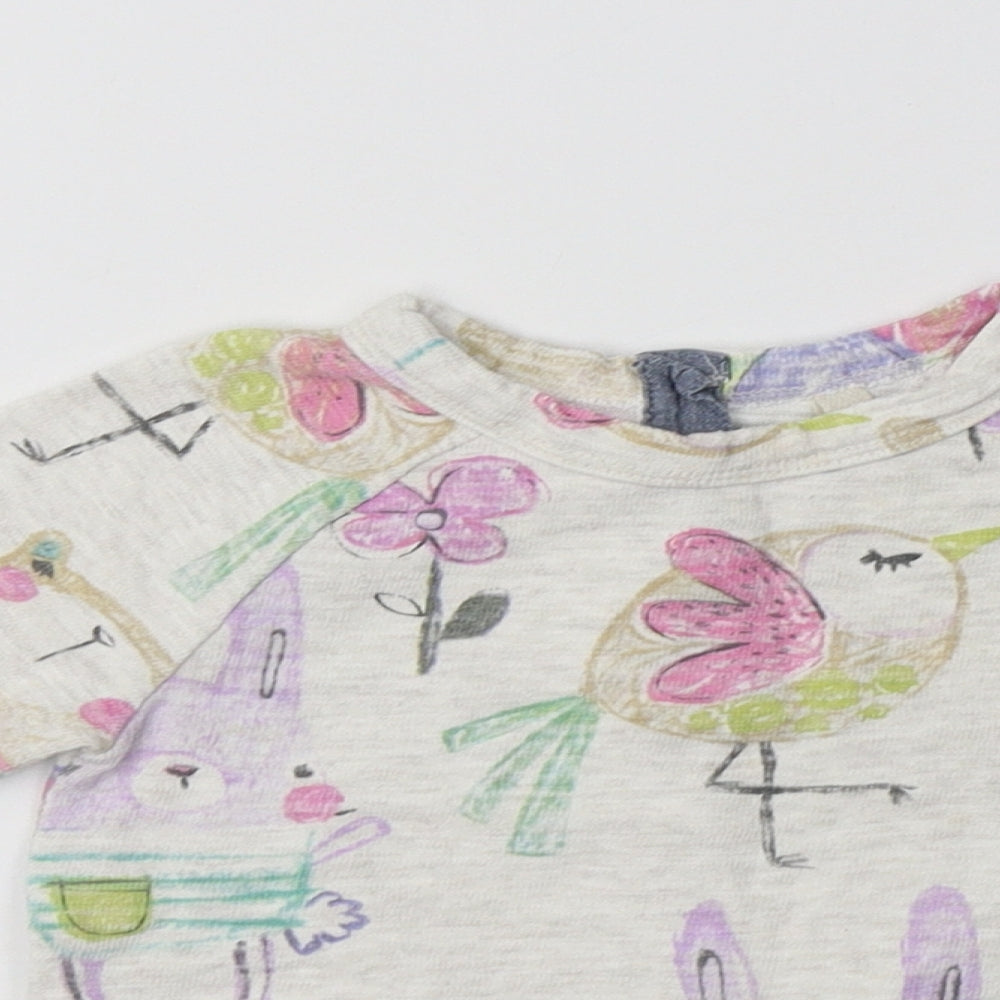 NEXT Baby Ivory Geometric Cotton Pullover Jumper Size 9-12 Months   - Cute Animals
