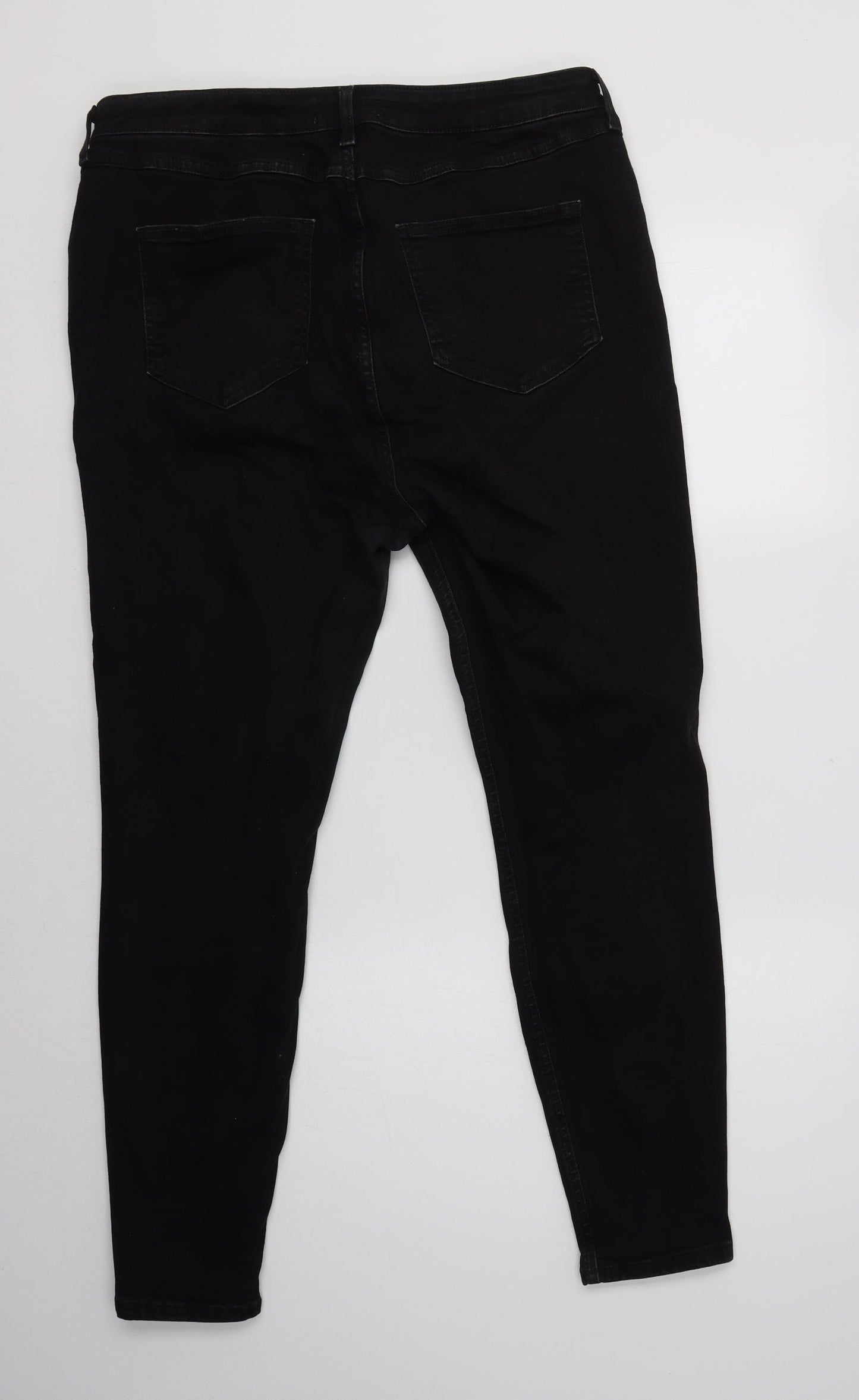Primark Womens Black  Cotton Jegging Jeans Size 18 L29 in Regular