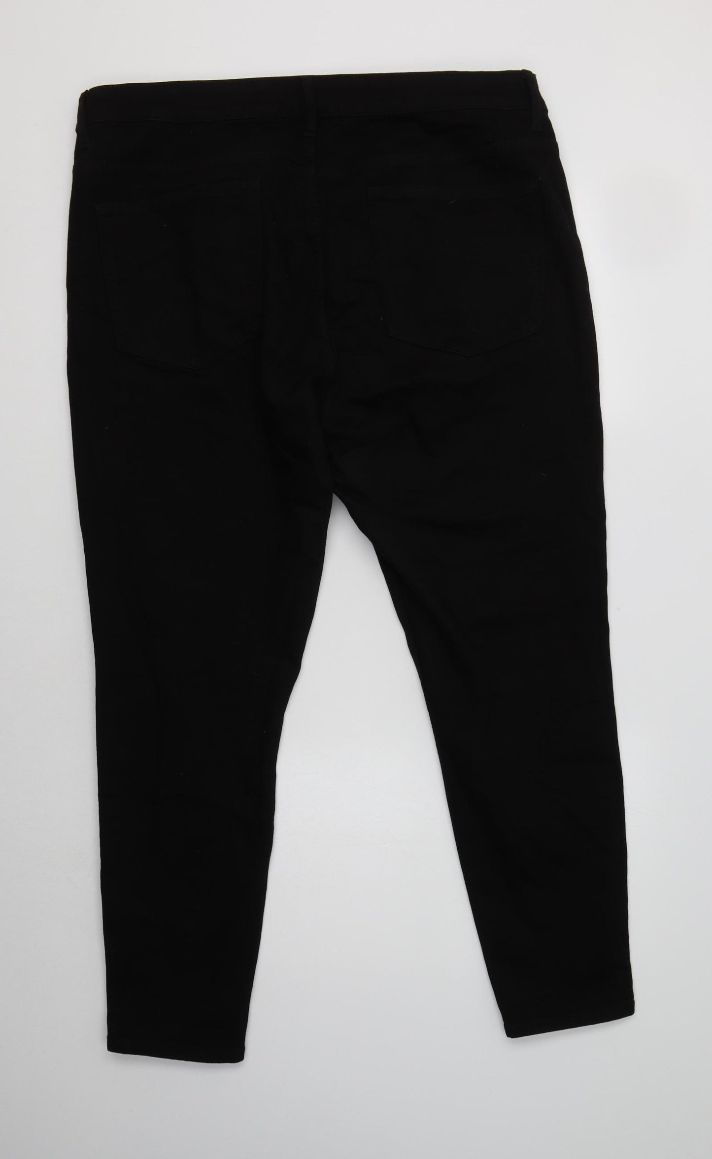 M&S Womens Black  Cotton Skinny Jeans Size 20 L29 in Regular