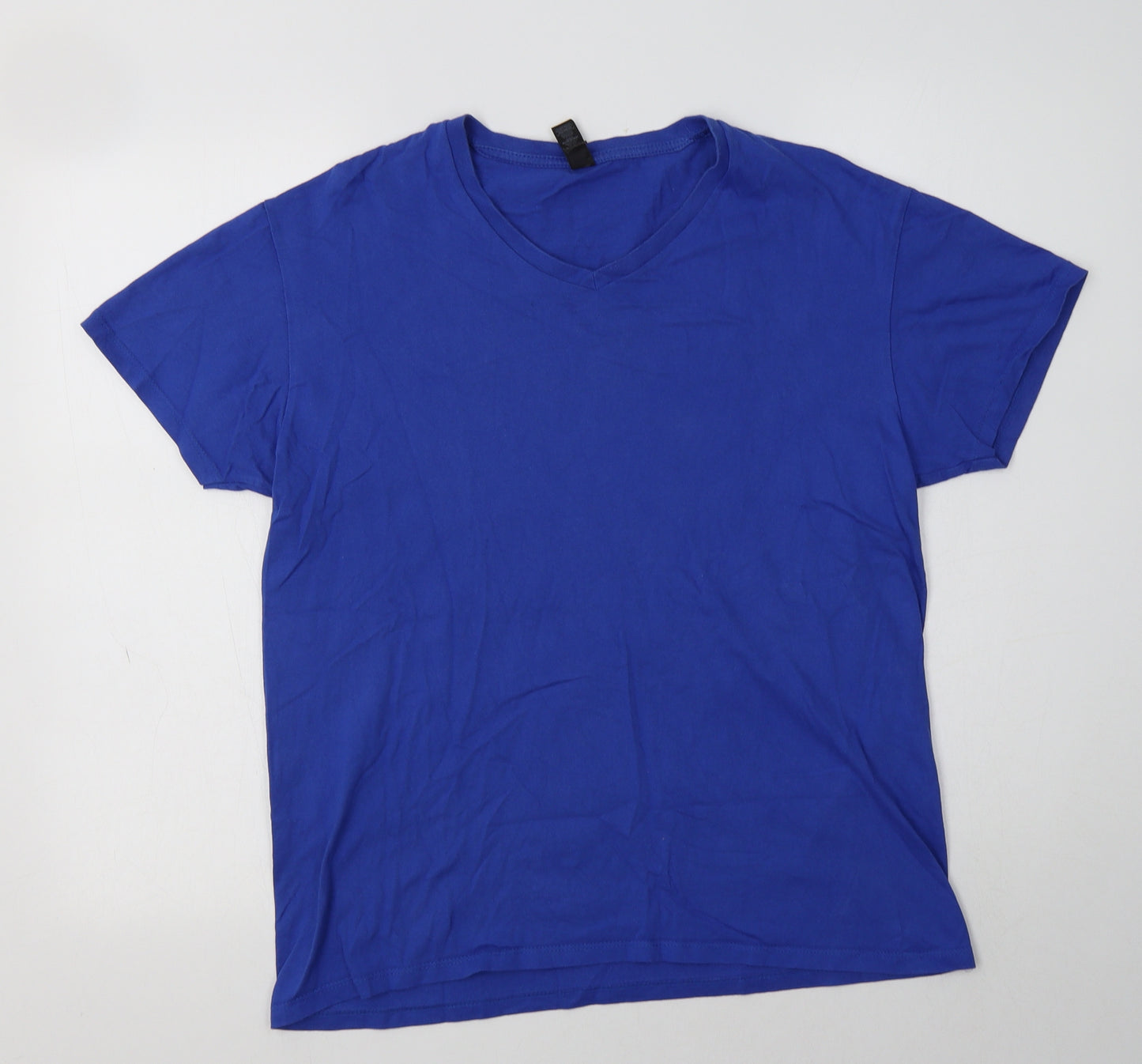 Imperial V Mens Blue  Cotton  T-Shirt Size L V-Neck