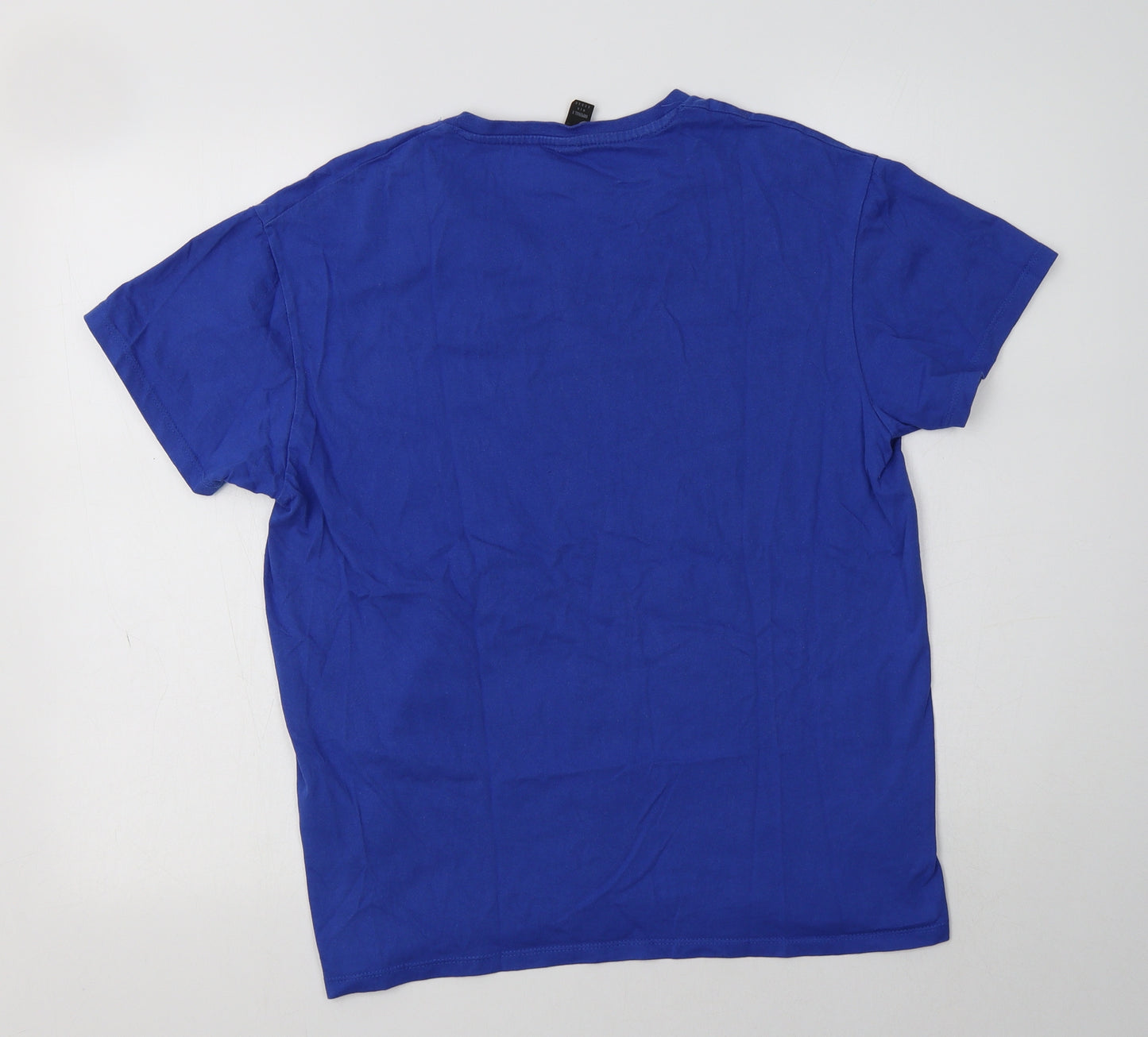 Imperial V Mens Blue  Cotton  T-Shirt Size L V-Neck