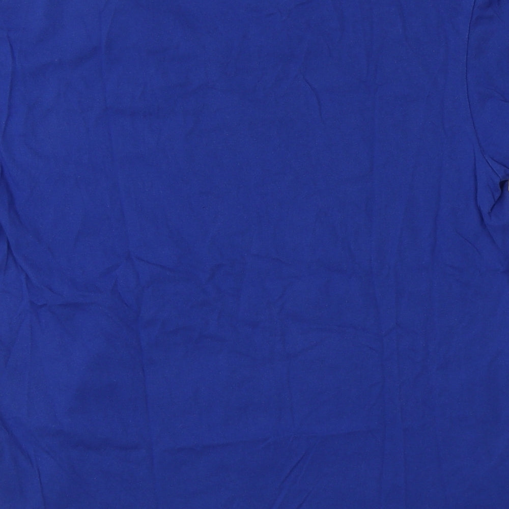 Imperial V Mens Blue  Cotton  T-Shirt Size L V-Neck