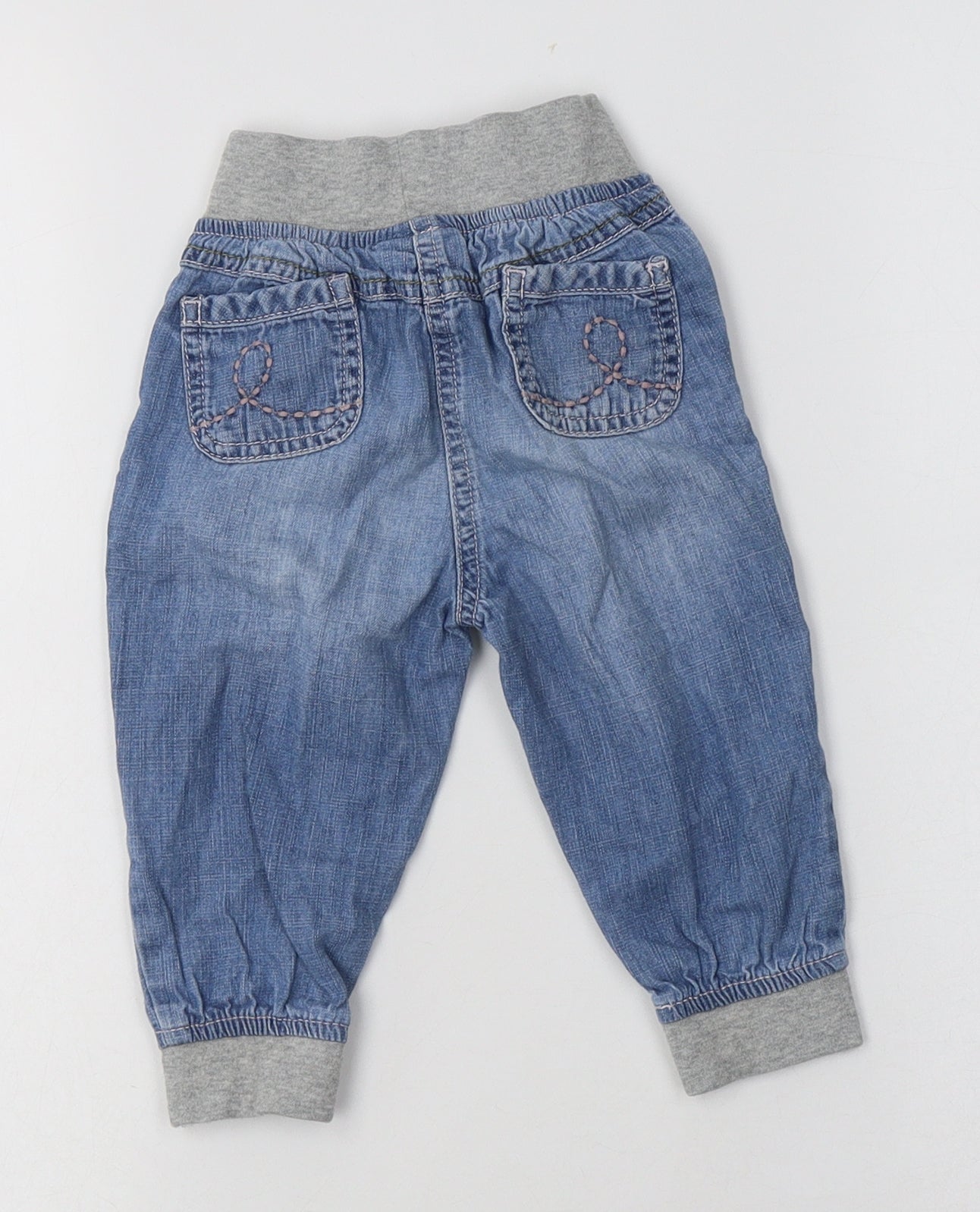 NEXT Baby Blue  Cotton Jogger Trousers Size 9-12 Months