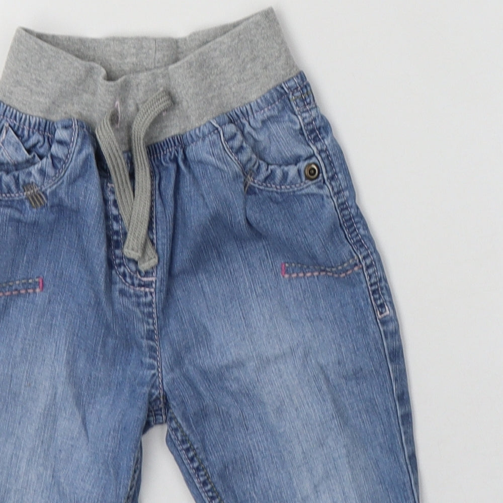NEXT Baby Blue  Cotton Jogger Trousers Size 9-12 Months