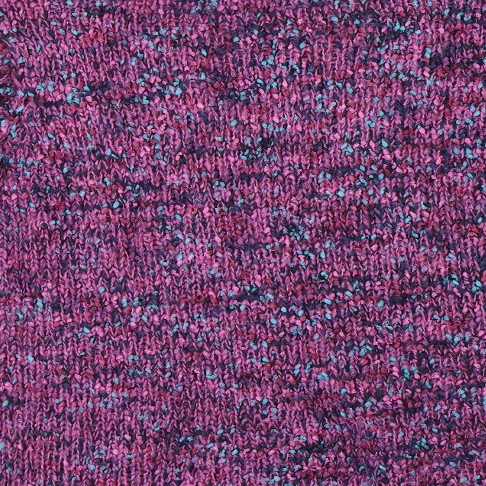 Isle Womens Purple Collared  Acrylic Pullover Jumper Size 10