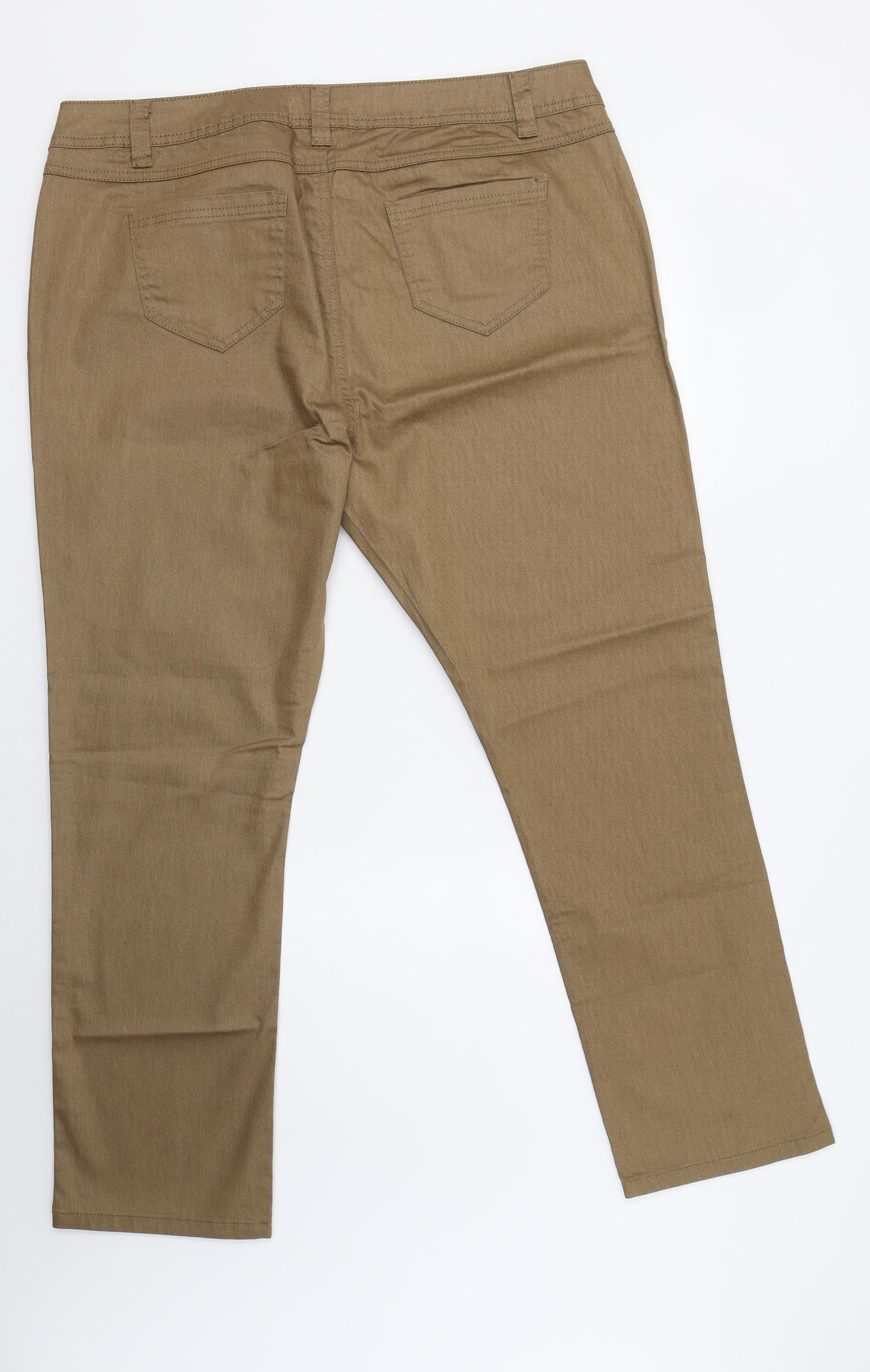 George Womens Beige  Cotton Skinny Jeans Size 20 L30 in Regular Button