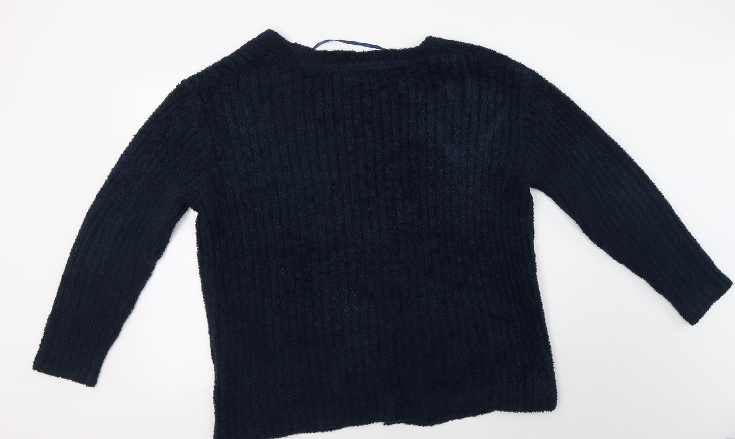 Primark Womens Blue V-Neck  Polyester Cardigan Jumper Size 20