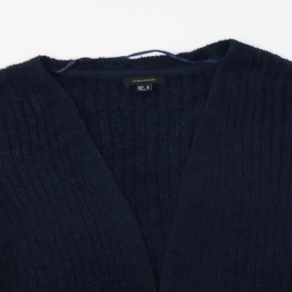 Primark Womens Blue V-Neck  Polyester Cardigan Jumper Size 20