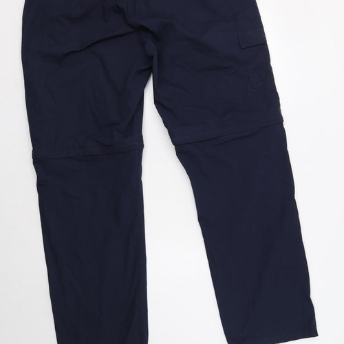 Hi Gear Mens Blue  Polyester Cargo Trousers Size 38 L33 in Regular Button