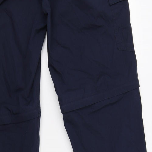 Hi Gear Mens Blue  Polyester Cargo Trousers Size 38 L33 in Regular Button