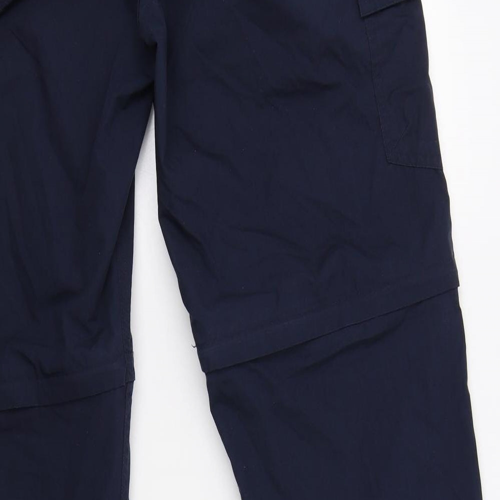 Hi Gear Mens Blue  Polyester Cargo Trousers Size 38 L33 in Regular Button