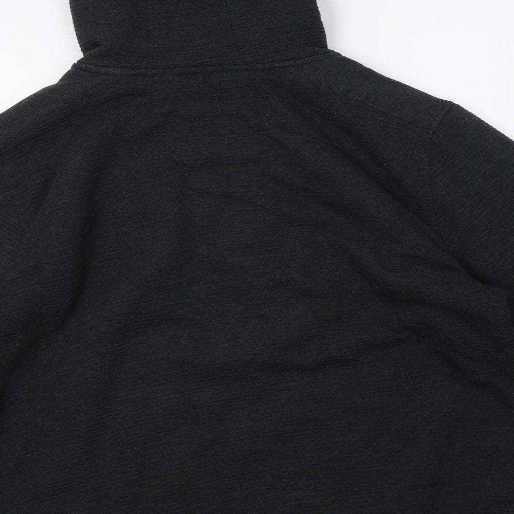 Dissident Mens Black  Polyester Full Zip Hoodie Size XL   - Fluffy Lining
