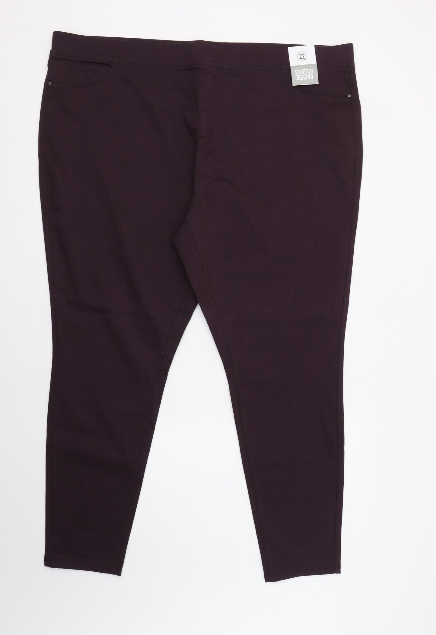 Pep & Co Womens Purple  Cotton Jegging Jeans Size 22 L30 in Regular